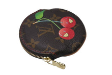 画像をギャラリービューアに読み込む, 極美品 LOUIS VUITTON ルイヴィトン ポルトモネ ロン コインケース M95043 モノグラム チェリー 村上隆 ゴールド金具 中古 4c073395
