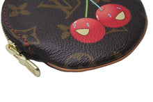 画像をギャラリービューアに読み込む, 極美品 LOUIS VUITTON ルイヴィトン ポルトモネ ロン コインケース M95043 モノグラム チェリー 村上隆 ゴールド金具 中古 4c073395