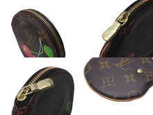 画像をギャラリービューアに読み込む, 極美品 LOUIS VUITTON ルイヴィトン ポルトモネ ロン コインケース M95043 モノグラム チェリー 村上隆 ゴールド金具 中古 4c073395