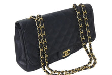 Load image into Gallery viewer, CHANEL シャネル マトラッセ30 シングルフラップ チェーン ショルダーバッグ キャビアスキン ブラック ゴールド金具 美品 中古 4c073405