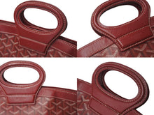 画像をギャラリービューアに読み込む, GOYARD ゴヤール ハンドバッグ ベルーガPM レッド ゴヤールディンキャンバス レザー シルバー金具 美品 中古 4c073406