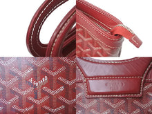 画像をギャラリービューアに読み込む, GOYARD ゴヤール ハンドバッグ ベルーガPM レッド ゴヤールディンキャンバス レザー シルバー金具 美品 中古 4c073406