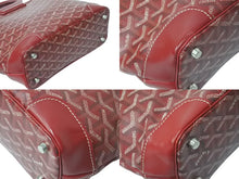 画像をギャラリービューアに読み込む, GOYARD ゴヤール ハンドバッグ ベルーガPM レッド ゴヤールディンキャンバス レザー シルバー金具 美品 中古 4c073406