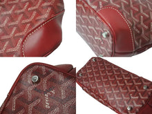 画像をギャラリービューアに読み込む, GOYARD ゴヤール ハンドバッグ ベルーガPM レッド ゴヤールディンキャンバス レザー シルバー金具 美品 中古 4c073406