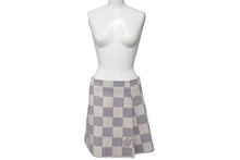 画像をギャラリービューアに読み込む, 極美品 LOUIS VUITTON ルイヴィトン ウールスカート RW221WKG1FMSK19 サイズ36 ダミエアズール ウール カシミヤ 中古 4c073410