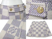 画像をギャラリービューアに読み込む, 極美品 LOUIS VUITTON ルイヴィトン ウールスカート RW221WKG1FMSK19 サイズ36 ダミエアズール ウール カシミヤ 中古 4c073410
