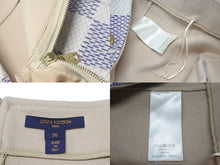 画像をギャラリービューアに読み込む, 極美品 LOUIS VUITTON ルイヴィトン ウールスカート RW221WKG1FMSK19 サイズ36 ダミエアズール ウール カシミヤ 中古 4c073410