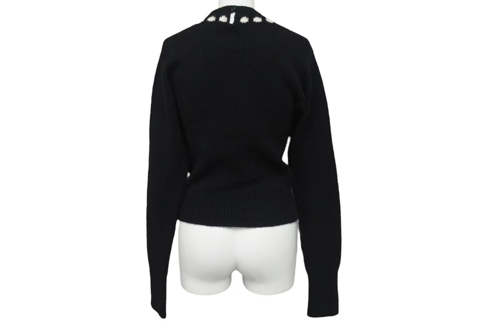 CHANEL Knit Sweater Necklace Vintage P05572V00254 Made in England Cashmere Black Size 38 Good Condition Used 4c073420