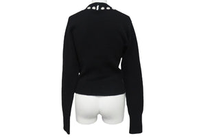 CHANEL Knit Sweater Necklace Vintage P05572V00254 Made in England Cashmere Black Size 38 Good Condition Used 4c073420