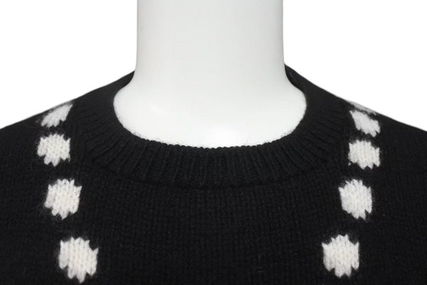 CHANEL Knit Sweater Necklace Vintage P05572V00254 Made in England Cashmere Black Size 38 Good Condition Used 4c073420