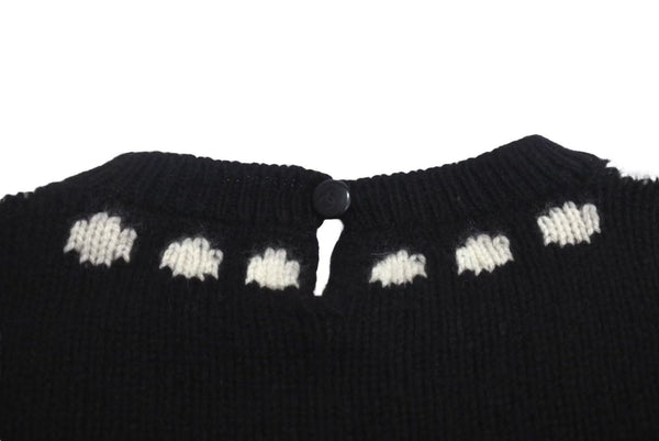 CHANEL Knit Sweater Necklace Vintage P05572V00254 Made in England Cashmere Black Size 38 Good Condition Used 4c073420