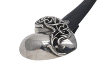 画像をギャラリービューアに読み込む, CHROME HEARTS クロムハーツ ハート モチーフ レザーベルト サイズ30 1995 サイズ36 sterling刻印 レザー 美品 中古 4c073431