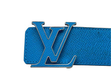 画像をギャラリービューアに読み込む, LOUIS VUITTON ルイヴィトン サンチュールLV ベルト リバーシブル サンプル M0264 モノグラムキャンバス ブルー 美品 中古 4c073433