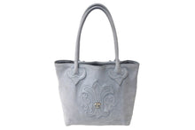 画像をギャラリービューアに読み込む, CHROME HEARTS クロムハーツ トートバッグ FS BSフレア パッチ グレー スエードレザー 美品 中古 4c073436