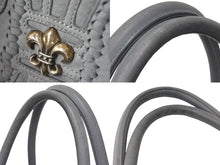 画像をギャラリービューアに読み込む, CHROME HEARTS クロムハーツ トートバッグ FS BSフレア パッチ グレー スエードレザー 美品 中古 4c073436