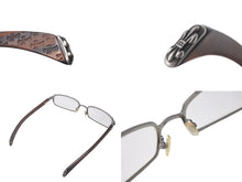 画像をギャラリービューアに読み込む, CHROME HEARTS クロムハーツ BLANK FRANK ブランク フランク 度入りメガネ シルバー925 チタン マホガニー ブラウン 美品 中古 4c073437