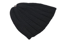 画像をギャラリービューアに読み込む, 極美品 CHROME HEARTS クロムハーツ クロスパッチ カシミヤ ニット帽 ビーニー ブラック 帽子 シルバー金具 OS 中古 4c073439