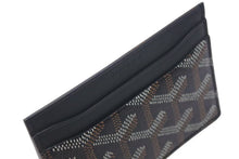 Load image into Gallery viewer, 新品未使用品 GOYARD ゴヤール サンシュルピス カードケース キャンバス レザー ブラック 中古 4c073440