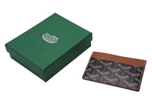 画像をギャラリービューアに読み込む, 新品未使用品 GOYARD ゴヤール サンシュルピス カードケース キャンバス レザー ブラウン 中古 4c073441