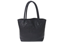 画像をギャラリービューアに読み込む, 極美品 CHROME HEARTS クロムハーツ FSトートバッグ セメタリークロスパッチ レザー シルバー925 ブラック 中古 4c073443