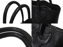 画像をギャラリービューアに読み込む, 極美品 CHROME HEARTS クロムハーツ FSトートバッグ セメタリークロスパッチ レザー シルバー925 ブラック 中古 4c073443