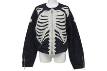 Load image into Gallery viewer, 新品未使用 KAPITAL キャピタル 14oz モトクロスボーンジャケット KR2402LJ06 ブラック ホワイト シルバー金具 中古 サイズL 4c073449