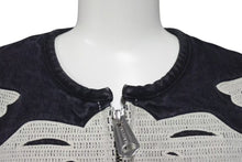 Load image into Gallery viewer, 新品未使用 KAPITAL キャピタル 14oz モトクロスボーンジャケット KR2402LJ06 ブラック ホワイト シルバー金具 中古 サイズL 4c073449