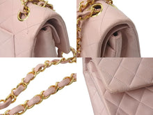 Load image into Gallery viewer, CHANEL シャネル マトラッセ23 Wフラップ チェーン ショルダーバッグ ラムスキン 2番台 ピンク ゴールド金具 美品 中古 4c073453