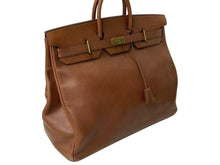 Load image into Gallery viewer, HERMES エルメス ハンドバッグ オータクロア50 アルデンヌ マロンドインディ ブロンズ金具 ○X刻印 中古 4c073459