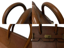 Load image into Gallery viewer, HERMES エルメス ハンドバッグ オータクロア50 アルデンヌ マロンドインディ ブロンズ金具 ○X刻印 中古 4c073459
