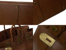Load image into Gallery viewer, HERMES エルメス ハンドバッグ オータクロア50 アルデンヌ マロンドインディ ブロンズ金具 ○X刻印 中古 4c073459