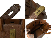 Load image into Gallery viewer, HERMES エルメス ハンドバッグ オータクロア50 アルデンヌ マロンドインディ ブロンズ金具 ○X刻印 中古 4c073459