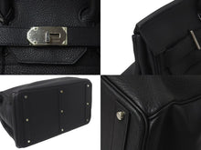 Load image into Gallery viewer, 新品同様 HERMES エルメス ハンドバッグ オータクロア50 トゴ ブラック シルバー金具 ◻︎I刻印 中古 4c073460
