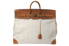 Load image into Gallery viewer, HERMES エルメス Hac オータクロア55 ハンドバッグ トワルアッシュ バレニア ゴールド金具 ○X刻印 美品 中古 4c073461