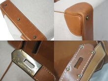 Load image into Gallery viewer, HERMES エルメス Hac オータクロア55 ハンドバッグ トワルアッシュ バレニア ゴールド金具 ○X刻印 美品 中古 4c073461