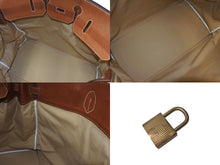 Load image into Gallery viewer, HERMES エルメス Hac オータクロア55 ハンドバッグ トワルアッシュ バレニア ゴールド金具 ○X刻印 美品 中古 4c073461