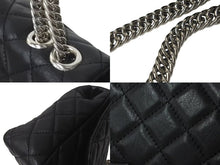 Load image into Gallery viewer, CHANEL シャネル デカマトラッセ30 SフラップWチェーンショルダーバッグ 12番台 ラムスキン ブラック シルバー金具 美品 中古 4c073476