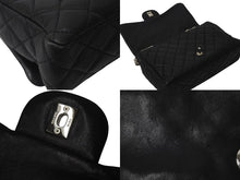 Load image into Gallery viewer, CHANEL シャネル デカマトラッセ30 SフラップWチェーンショルダーバッグ 12番台 ラムスキン ブラック シルバー金具 美品 中古 4c073476