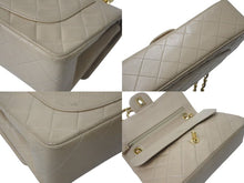 Load image into Gallery viewer, CHANEL シャネル マトラッセ 23 Wチェーンショルダーバッグ Wフラップ 2番台 ラムスキン ココマーク ベージュ ゴールド金具 美品 中古 4c073482