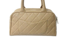 画像をギャラリービューアに読み込む, CHANEL シャネル マトラッセ ハンドバッグ ココマーク フランス製 キャビアスキン ベージュ ゴールド金具 美品 中古 4c073484