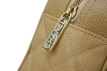 画像をギャラリービューアに読み込む, CHANEL シャネル マトラッセ ハンドバッグ ココマーク フランス製 キャビアスキン ベージュ ゴールド金具 美品 中古 4c073484