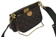 Load image into Gallery viewer, 極美品 LOUIS VUITTON ルイヴィトン ミュルティポシェット アクセソワール カーキ ショルダーバッグ モノグラム M44813 中古 4c073485