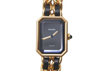 Load image into Gallery viewer, CHANEL シャネル PREMIERE プルミエール 腕時計 H0001 クォーツ QZ メタル レザー サイズL ブラック文字盤 美品 中古 4c073496