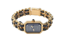 Load image into Gallery viewer, CHANEL シャネル PREMIERE プルミエール 腕時計 H0001 クォーツ QZ メタル レザー サイズL ブラック文字盤 美品 中古 4c073496