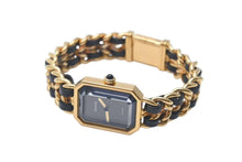 Load image into Gallery viewer, CHANEL シャネル PREMIERE プルミエール 腕時計 H0001 クォーツ QZ メタル レザー サイズL ブラック文字盤 美品 中古 4c073496