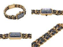 Load image into Gallery viewer, CHANEL シャネル PREMIERE プルミエール 腕時計 H0001 クォーツ QZ メタル レザー サイズL ブラック文字盤 美品 中古 4c073496