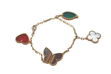Load image into Gallery viewer, Van Cleef &amp; Arpels ヴァンクリーフ＆アーペル ラッキー アルハンブラ ブレスレット 4モチーフ VCARD79600 18K 重量約12.4g 美品 中古 4c073499