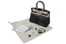 Load image into Gallery viewer, 新品同様 HERMES エルメス BIRKIN バーキン30 ハンドバッグ ニロティカス シルバー金具 ブラック◻︎H刻印 4c073515
