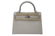 Load image into Gallery viewer, 新品未使用 HERMES エルメス ケリー25 W刻印 2024年購入品 ヴォーエプソン ナタ シルバー金具 外縫 中古 4c073519