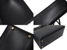 Load image into Gallery viewer, 新品同様 HERMES エルメス ケリー28 外縫い ブラック ◻︎F刻印 カーフスキン ゴールド金具 V金具 ハンドバッグ 中古 4c073520